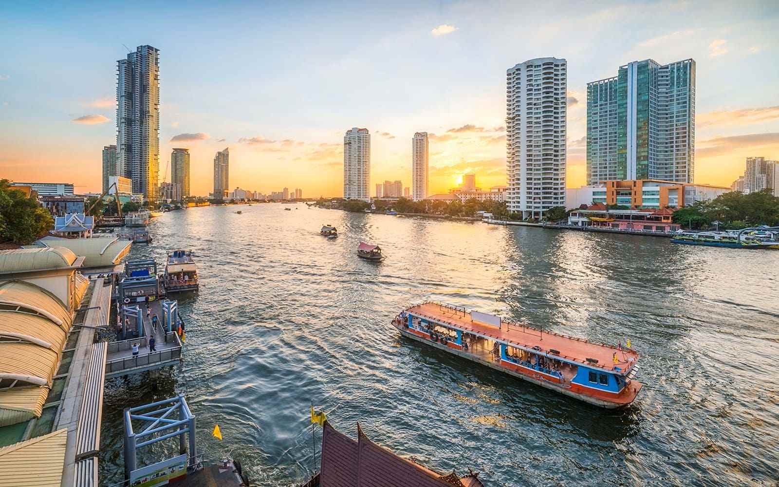 태국 가족여행, 짜오프라야강 선셋 크루즈