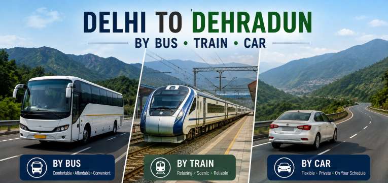 Delhi to Dehradun: Cost Comparison — Bus, Train, and Car
