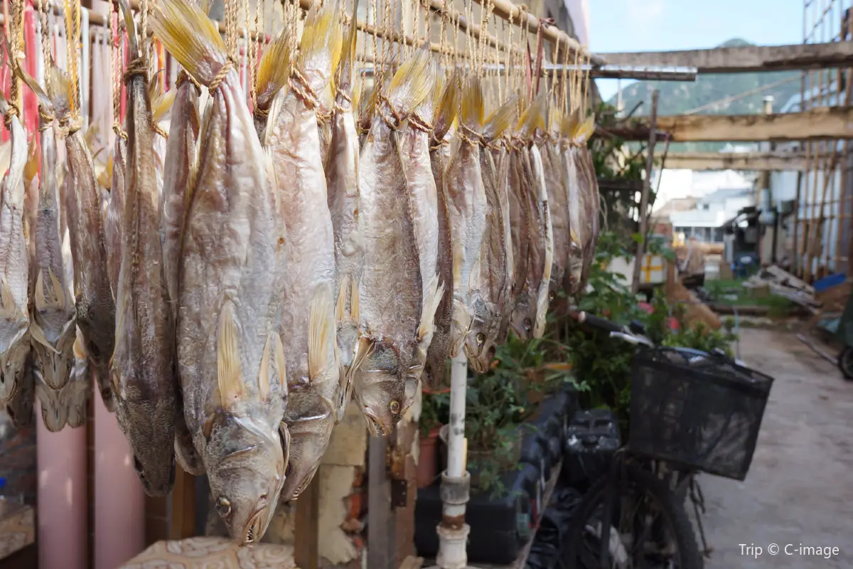 drying fishes at Tai O Fishing Village