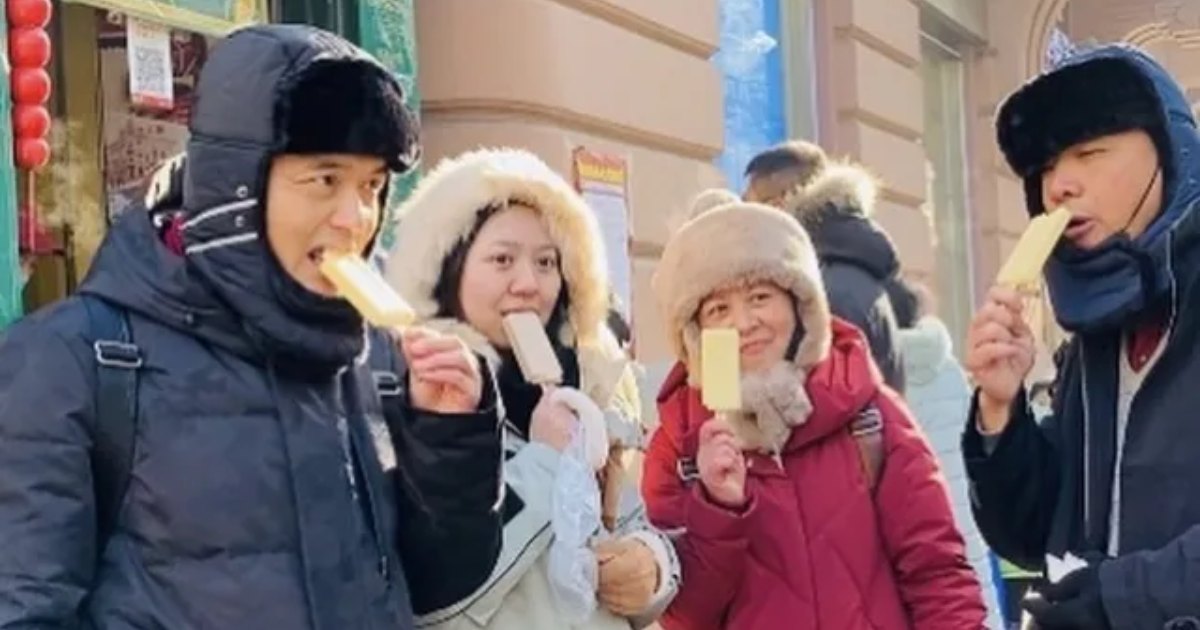 eating Madier Ice-Cream