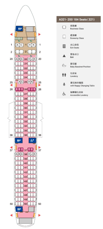 空中巴士 A321-200（以長榮航空為例）