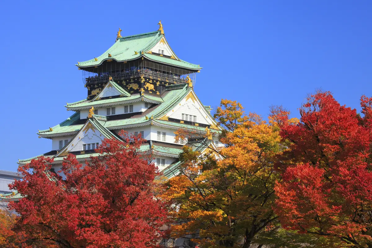大阪城紅葉