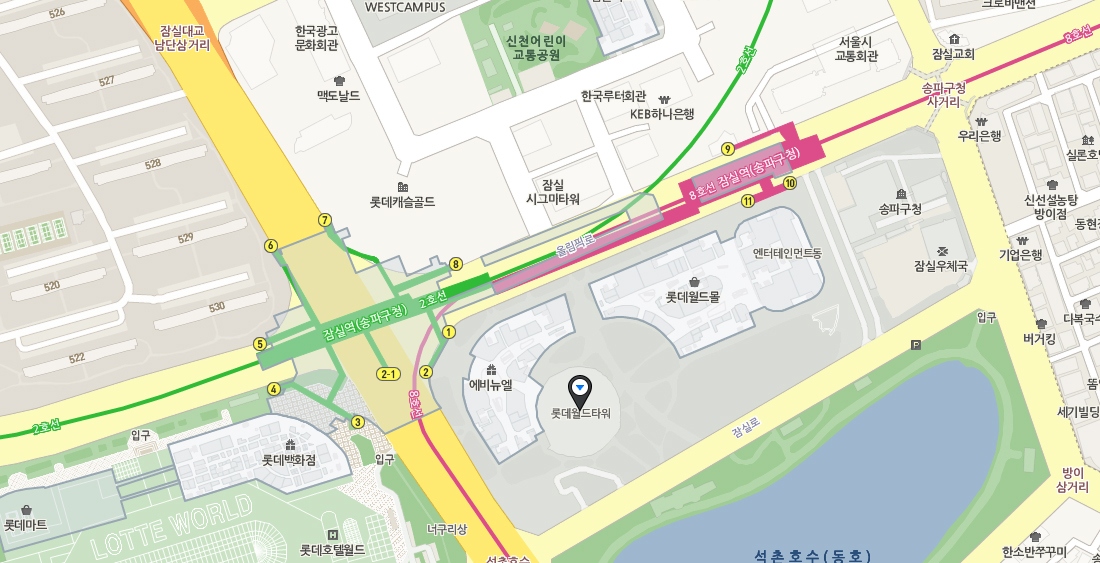 樂天世界塔 Seoul Sky｜交通資訊