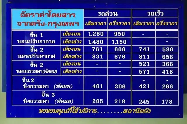 สายใต้อันดามัน: กรุงเทพฯ – ตรัง / กันตัง