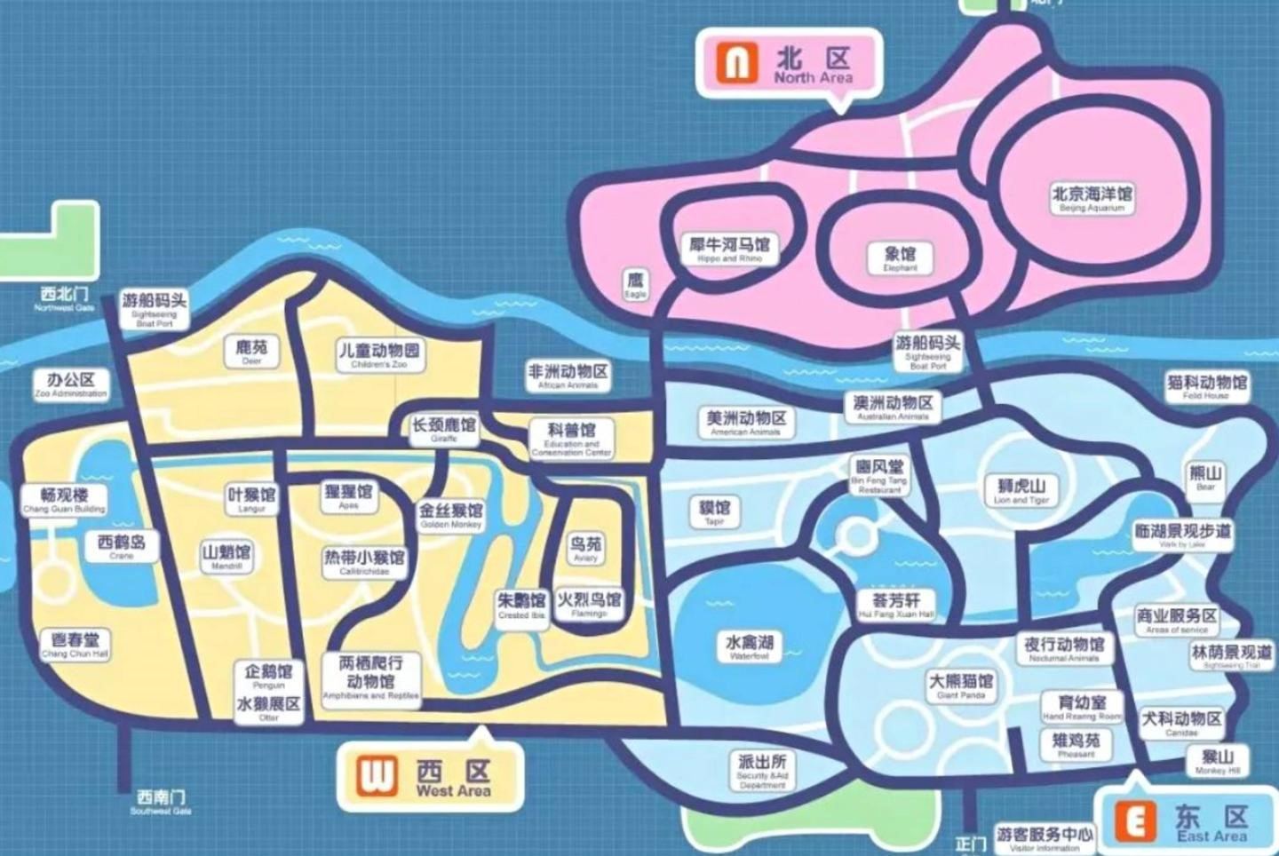 北京動物園地圖