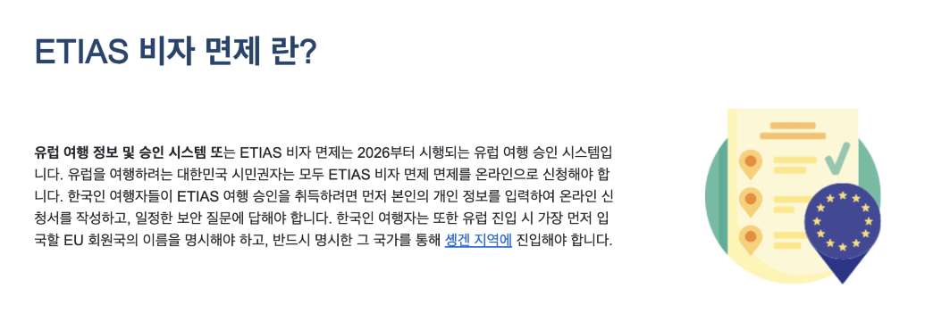 유럽 비자 ETIAS