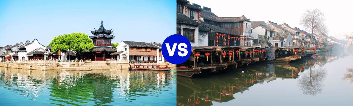 Vergleich von Wuzhen und Zhouzhuang, zwei berühmten Wasserstädten Chinas