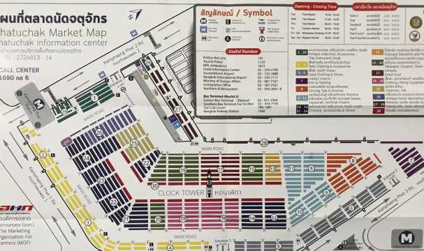 แผนที่ตลาดนัดจตุจักร