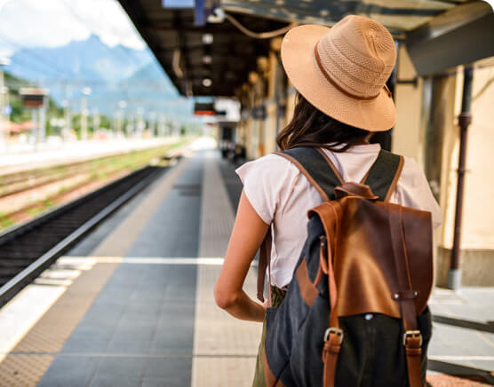 Planejador de viagens de trem na Itália