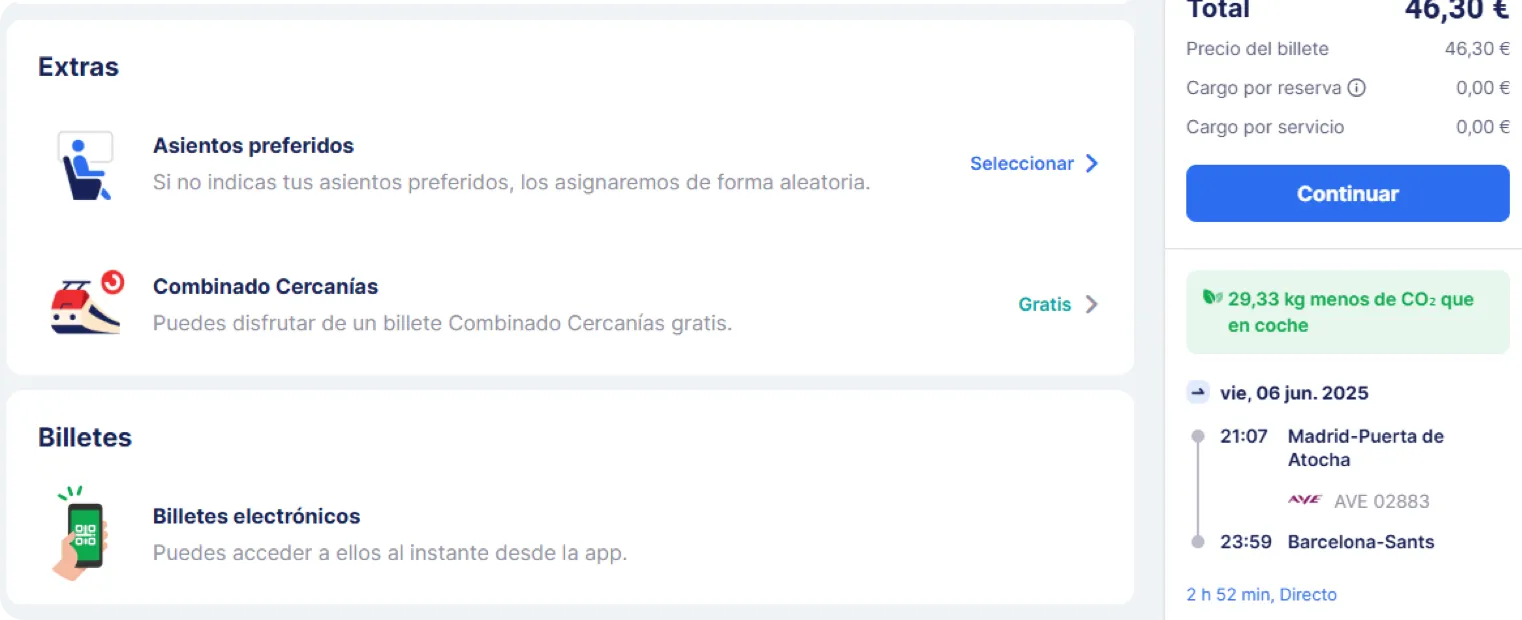 Billetes Combinado Cercanías