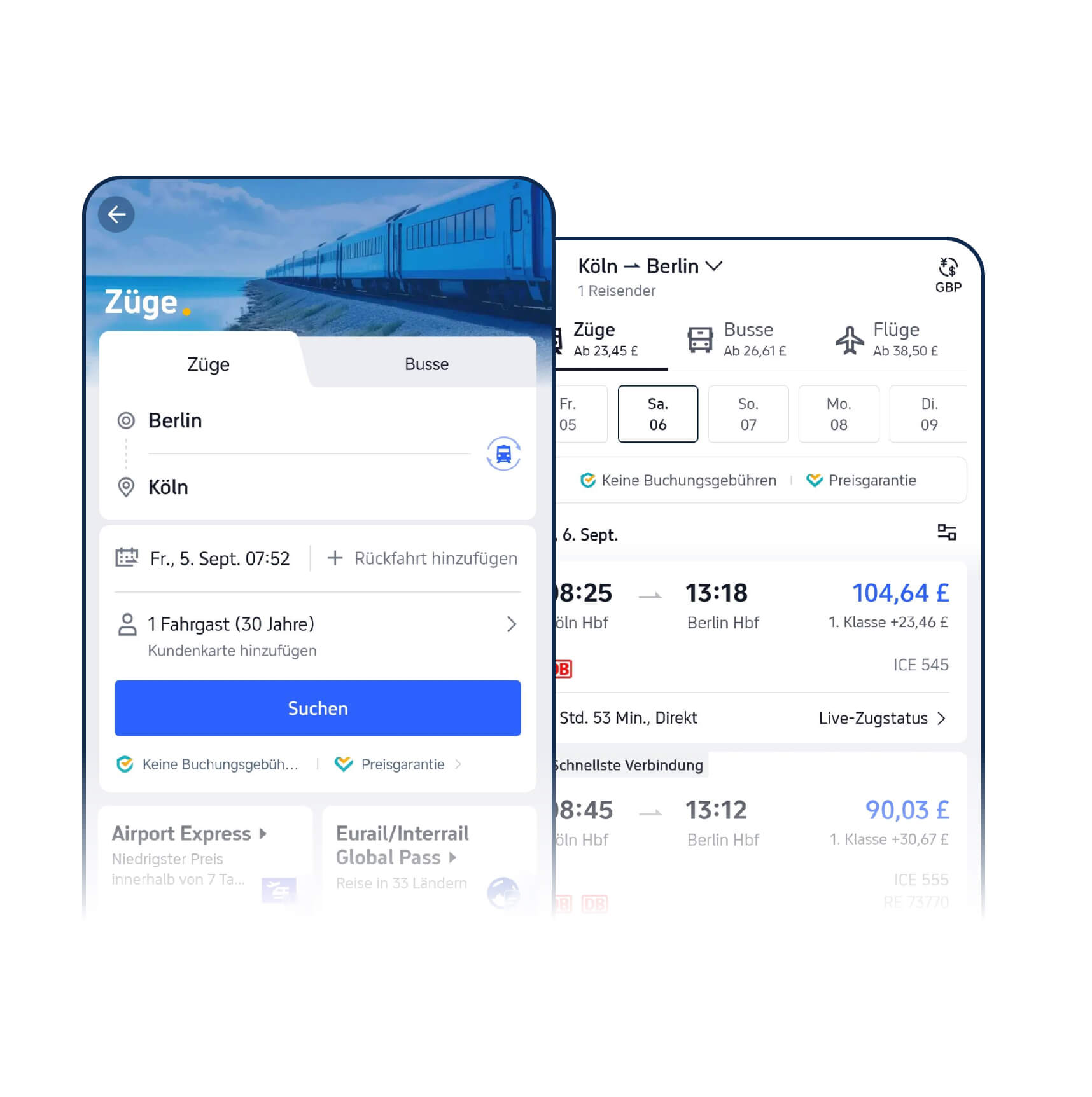 Wie kaufe ich Zugtickets bei Trip.com?
