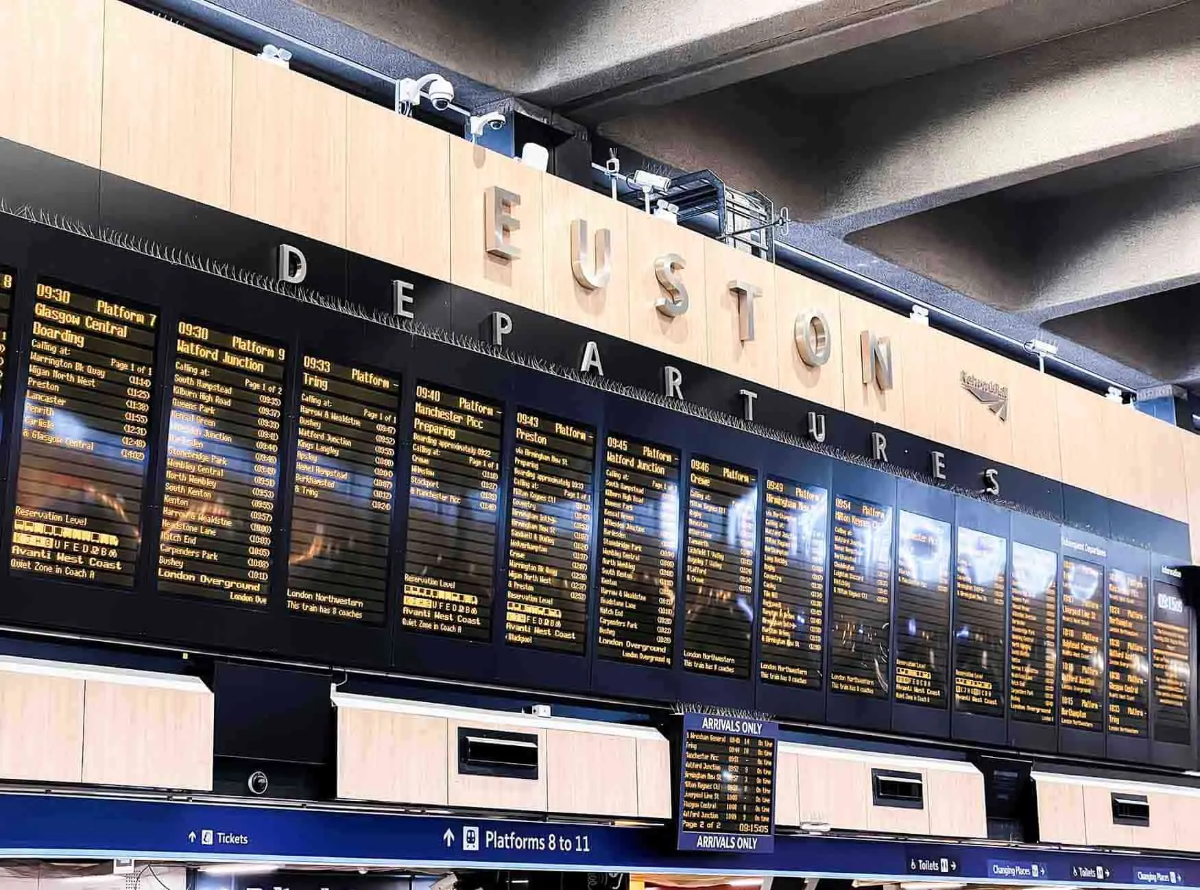 Trains vers Euston (Londres)