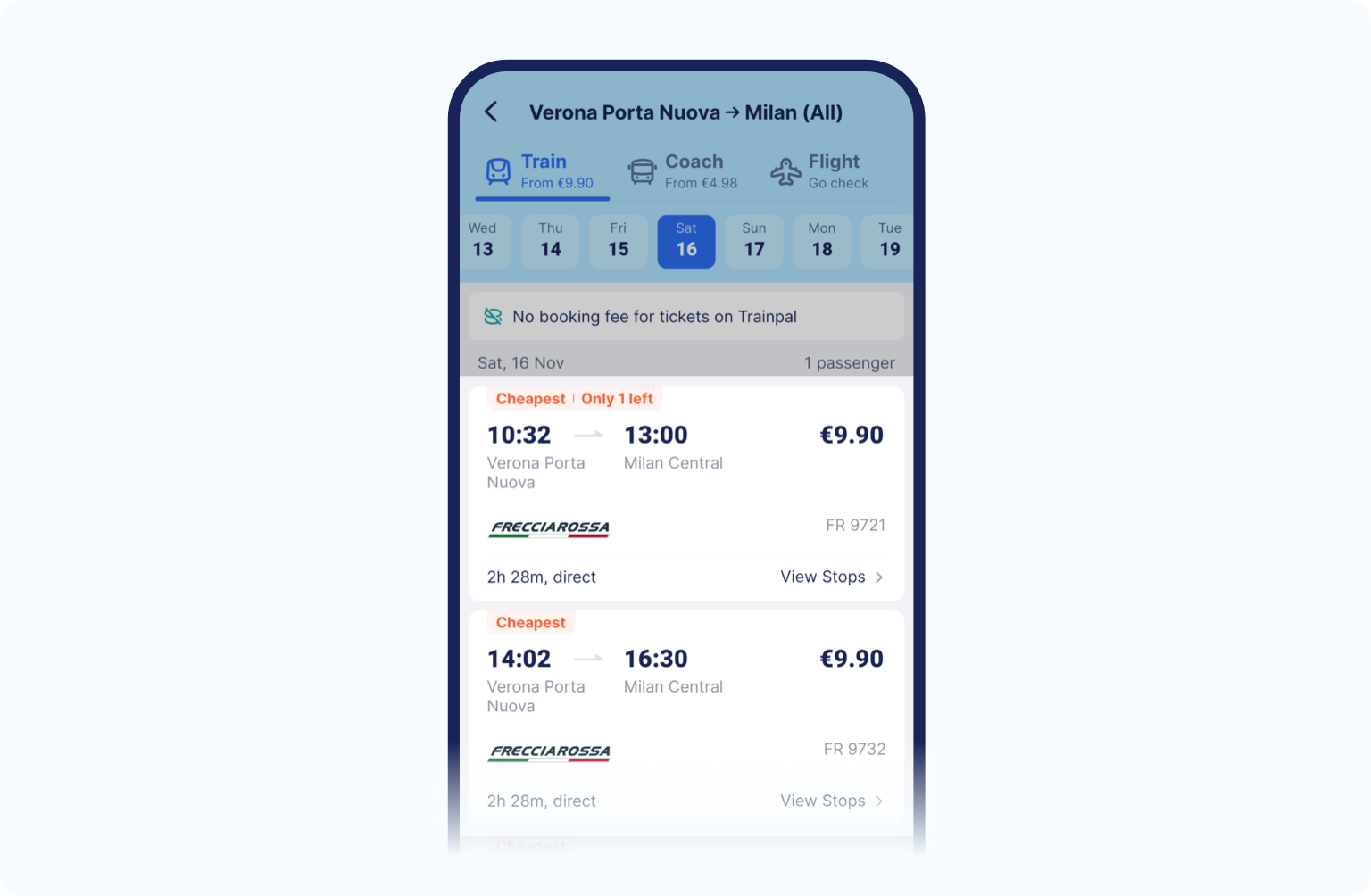 Cómo reservar billetes de tren baratos para Italia