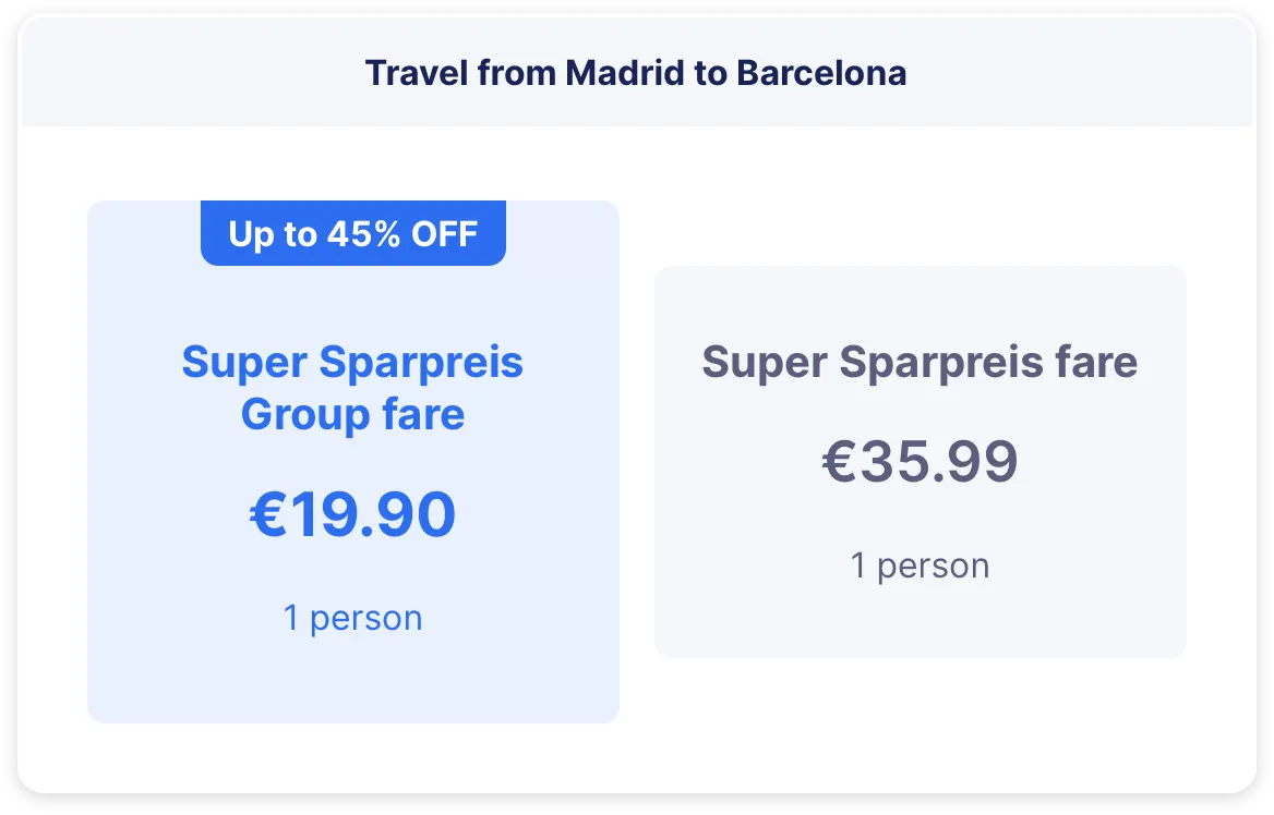 Reserva billetes para grupos desde 8,90 € por persona