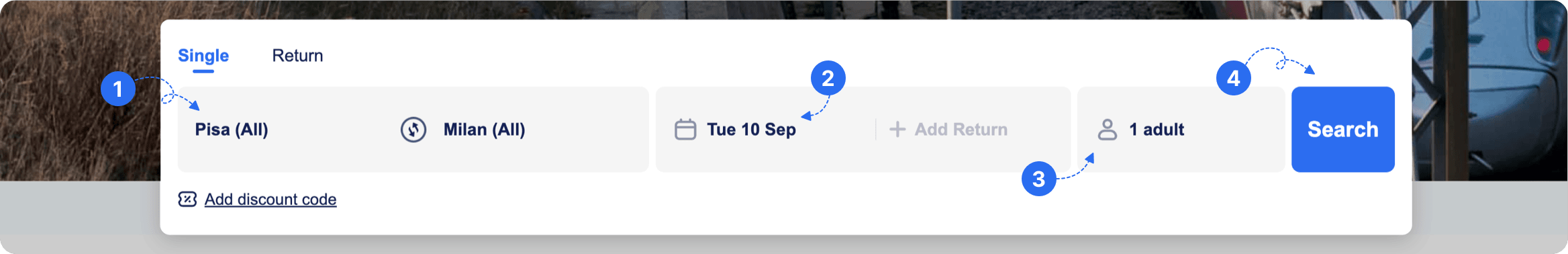 How to use the TrainPal train journey planner