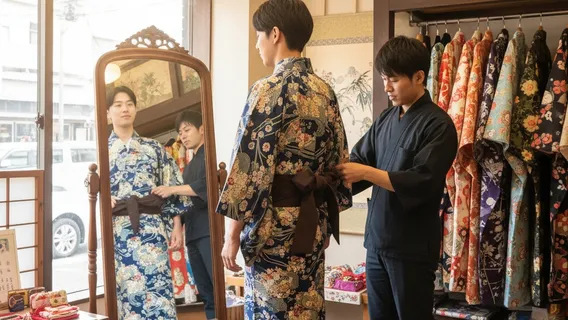 Trải nghiệm mặc Kimono đầu tiên tại chùa Sensoji, Tokyo Nhật Bản - Dịch vụ chụp ảnh Khoảnh khắc Du lịch bằng tiếng Trung, nhiều bộ trang phục để lựa chọn