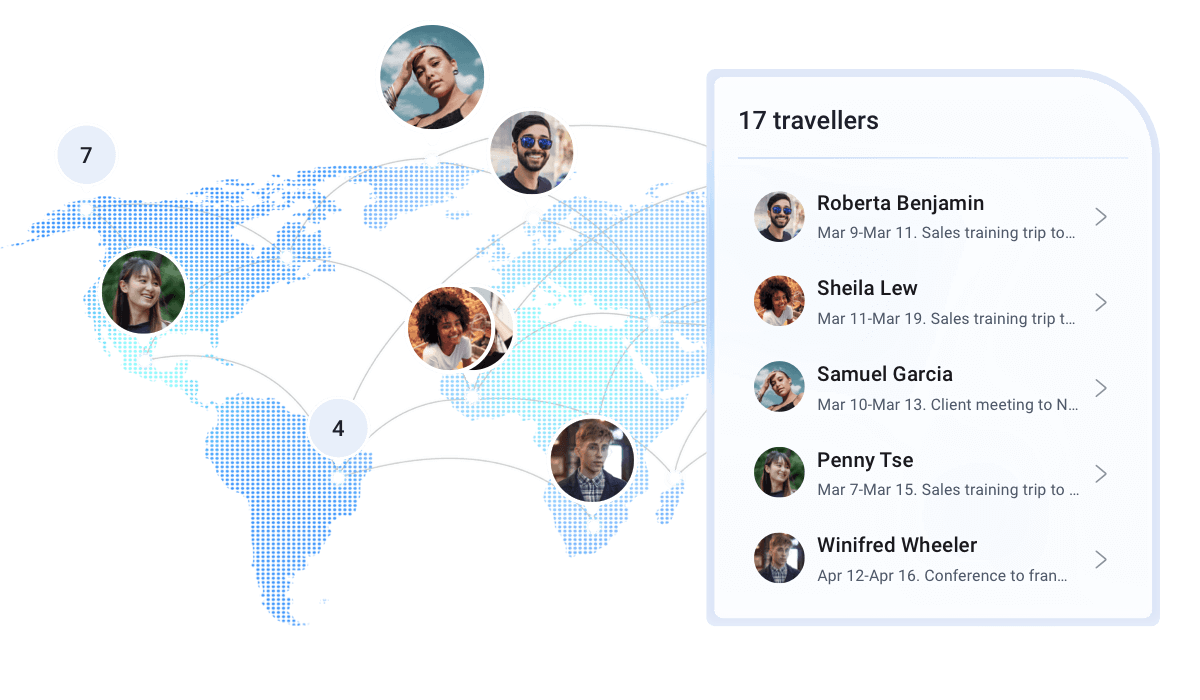 Business travel risk and alert