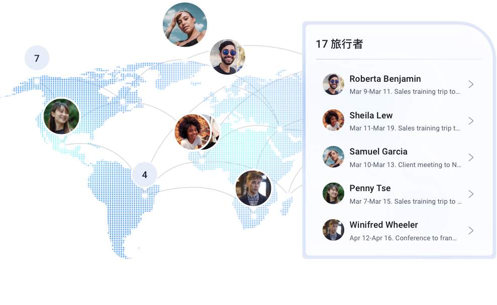 Business travel risk and alert