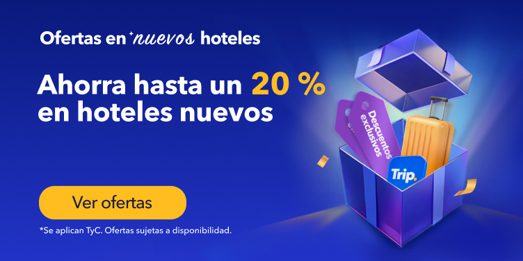 Ahorra hasta un 20 % en hoteles nuevos