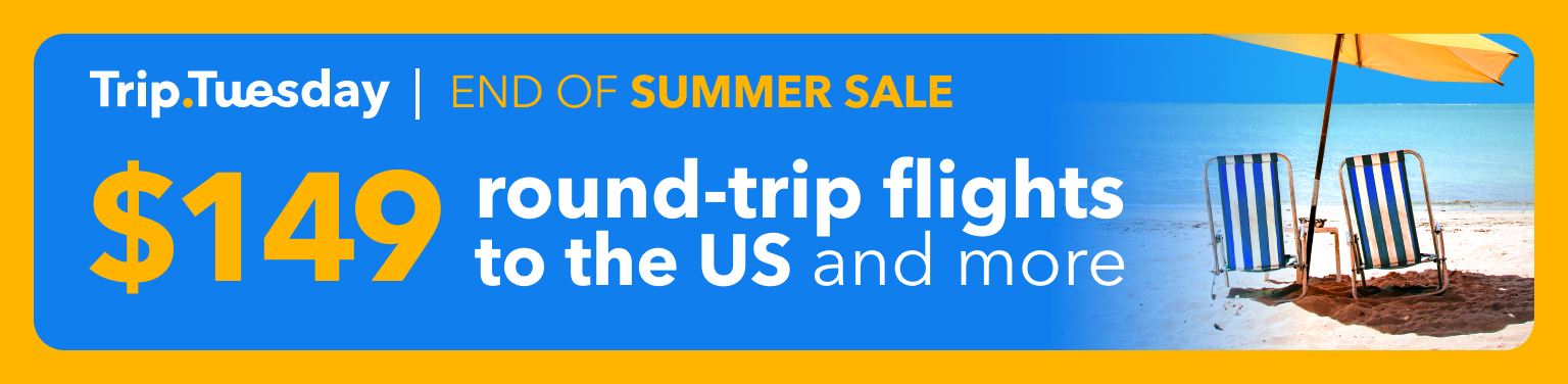 TripTuesday - Weekly $149 flight flash sale