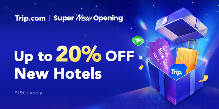Up to 20% off on new hotels