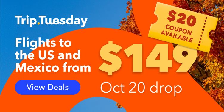 TripTuesday - Weekly $149 flight flash saleGet $20 off international flight bookings over $300. Travel smart with Trip.com!