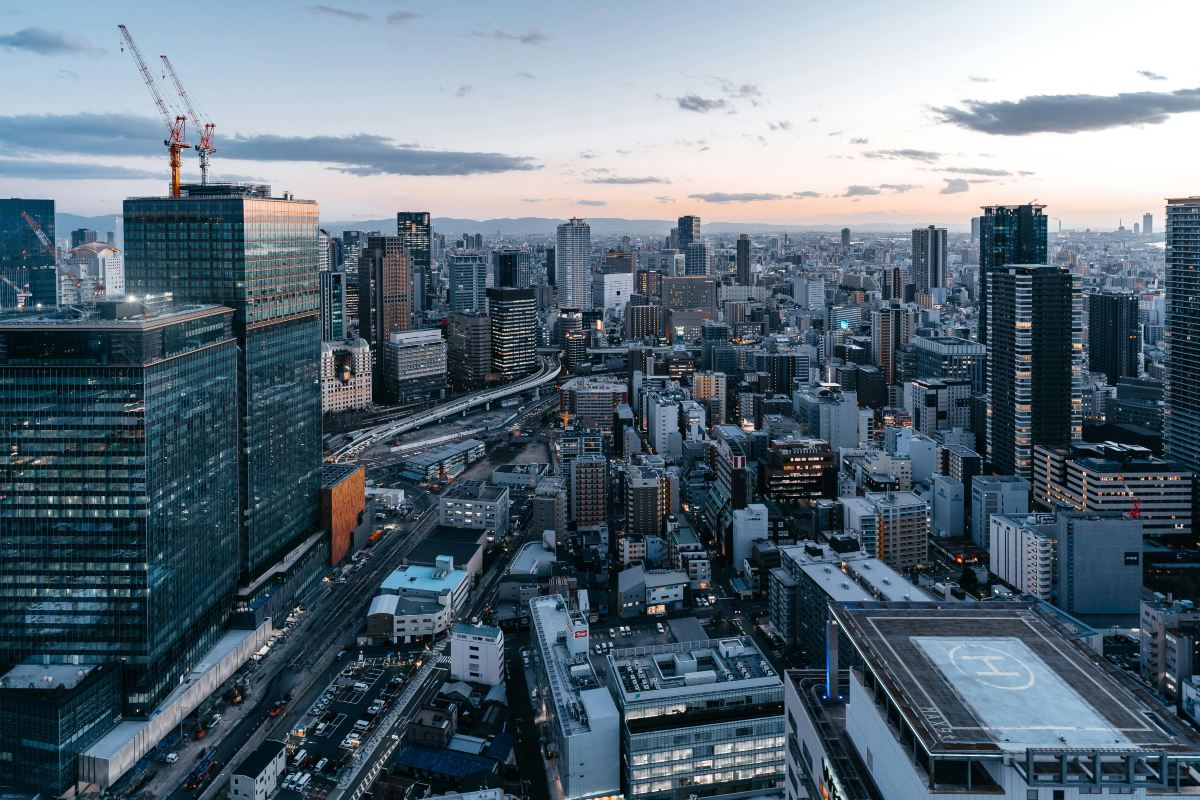 The Umeda district in central Osaka