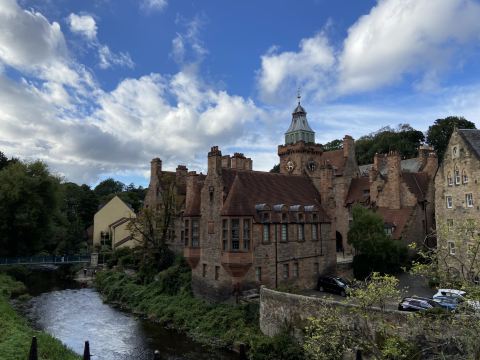 The water of Leith running past Dean Village in Edinburgh's West End