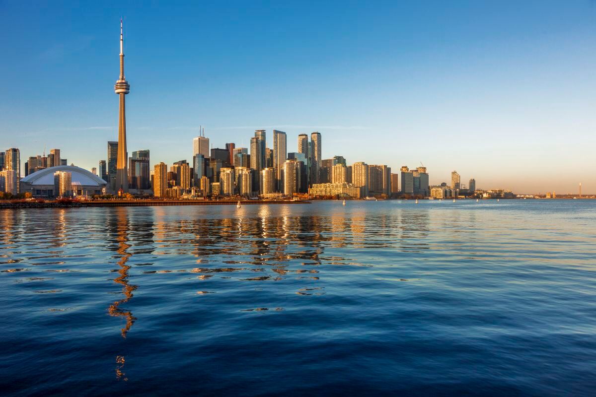 The CN Tower rising above the Toronto skyline