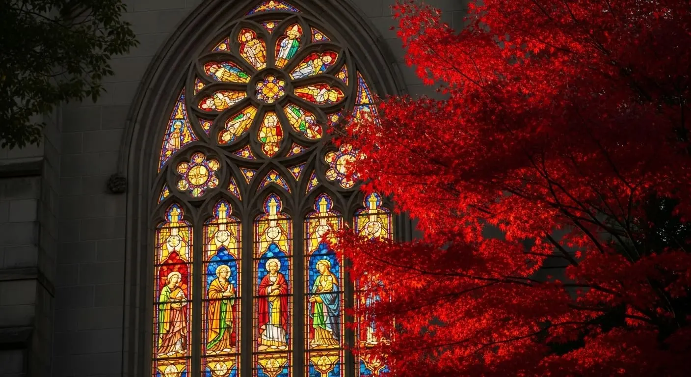 明治村教堂彩窗