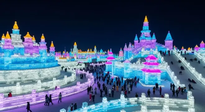 世界最大的冰雪主題遊樂園~冰雪大世界