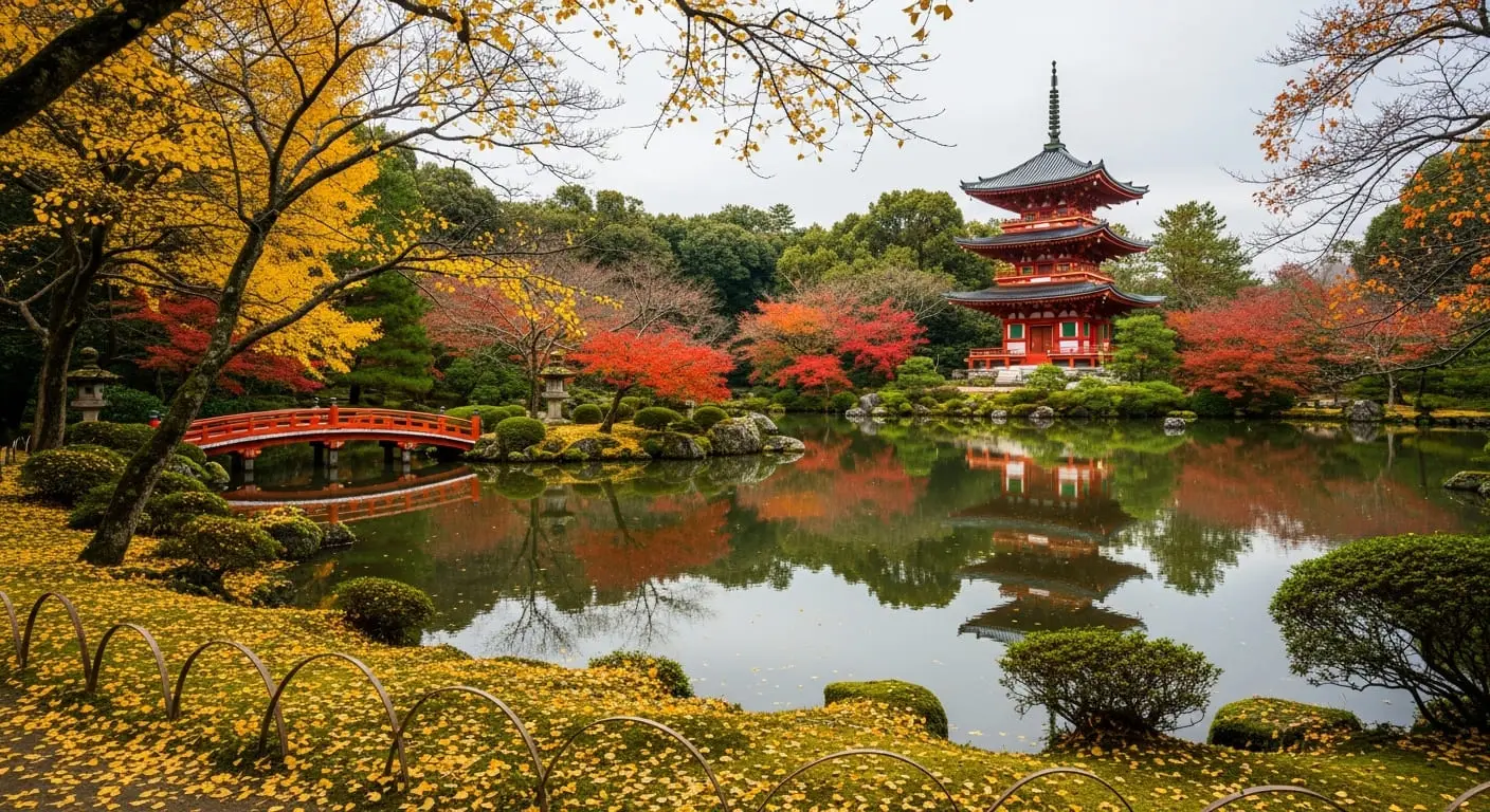 輪王寺庭園倒影