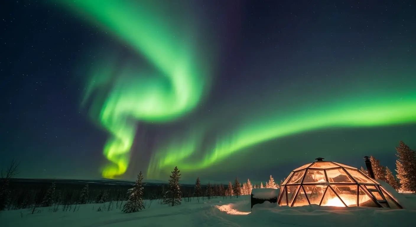 芬蘭拉普蘭地區北極光