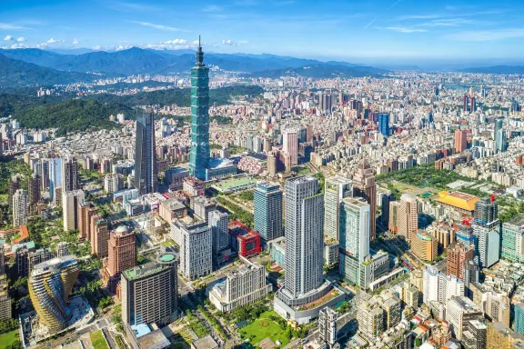 台北101大樓城市俯瞰景 台北101大樓城市俯瞰景