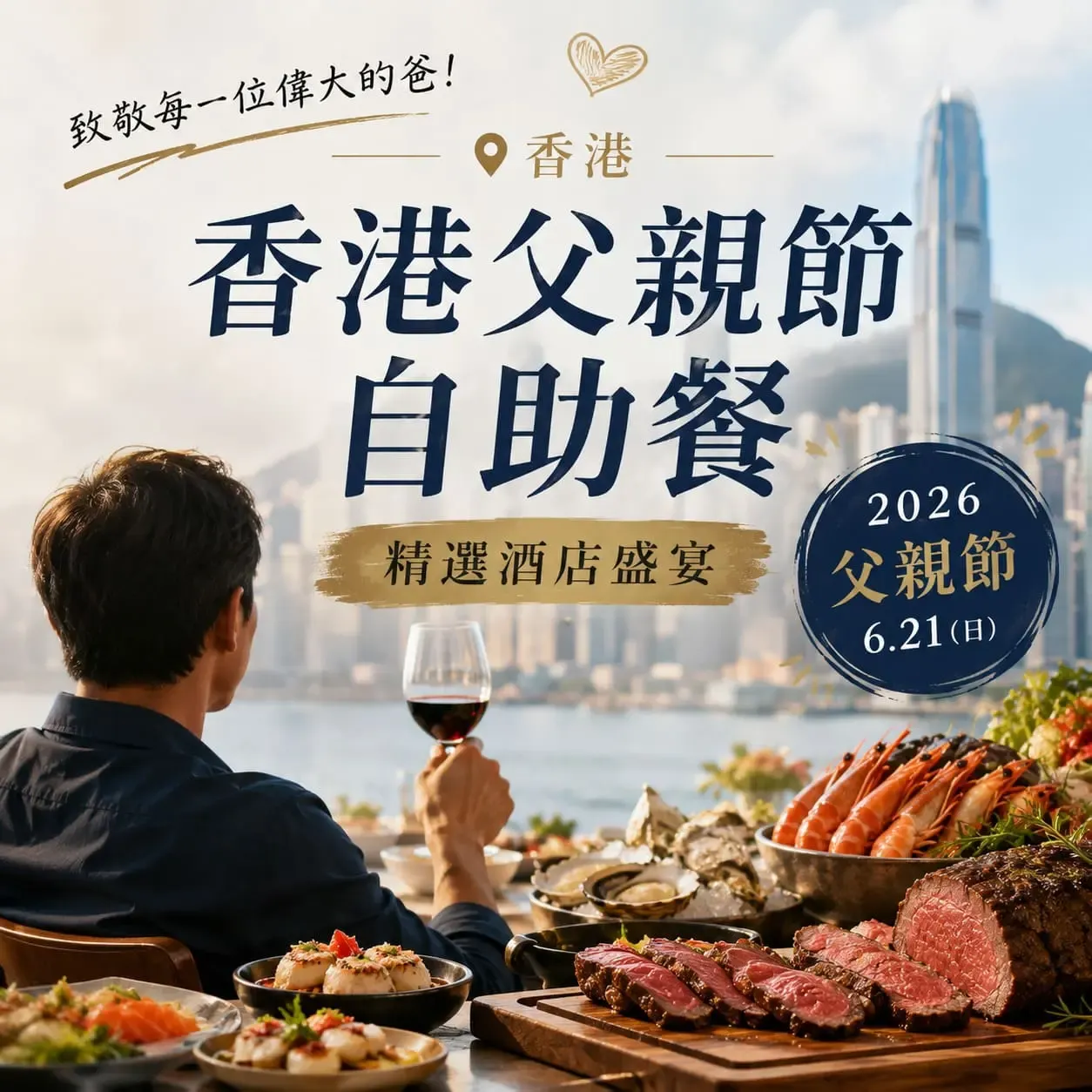 父親節2026最強禮物：香港父親節必食自助餐買一送一、低至7折優惠總整理！