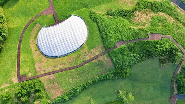 良渚古城遺址水利系統老虎嶺遺址全景