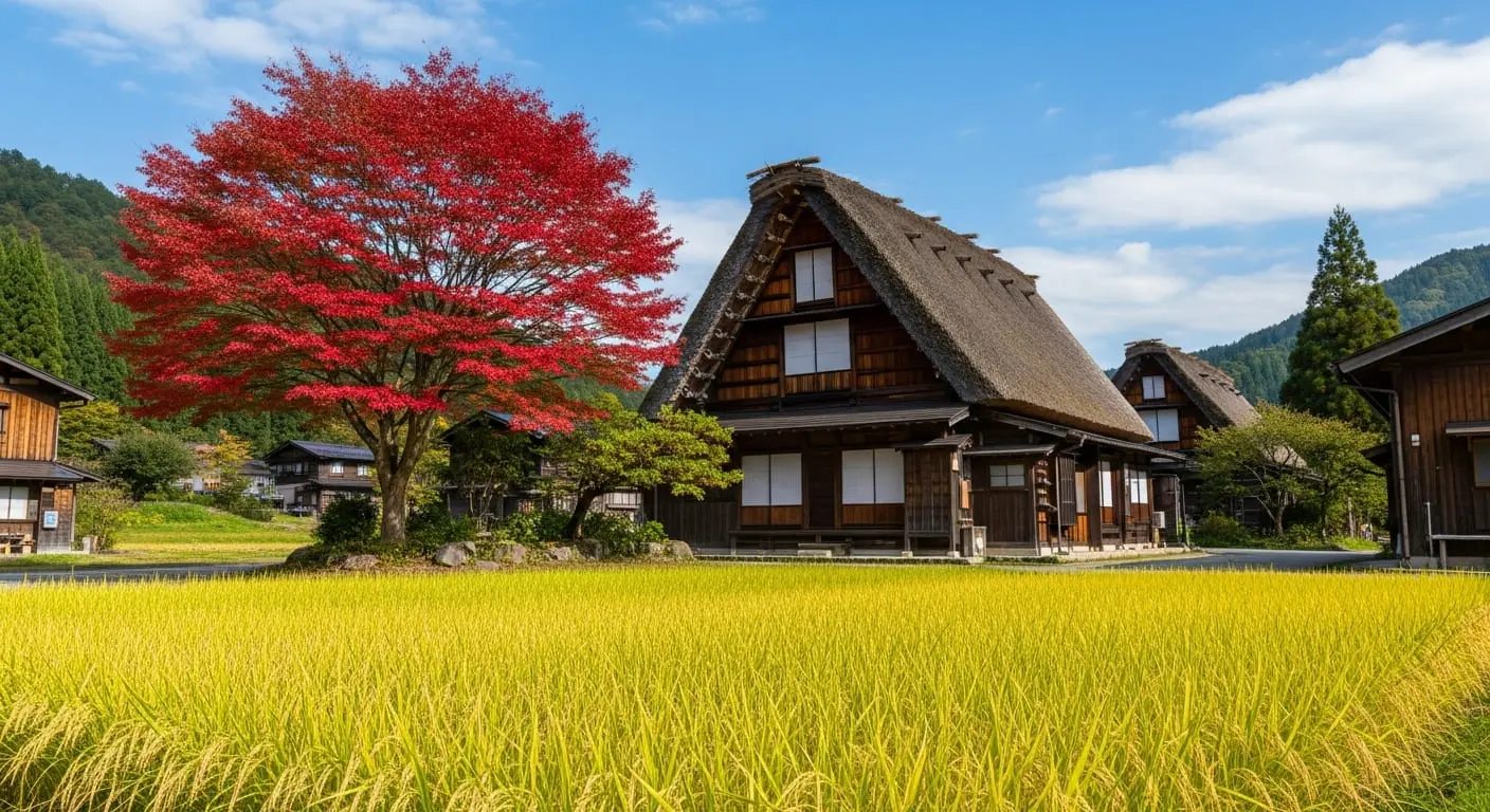 白川鄉村落特寫