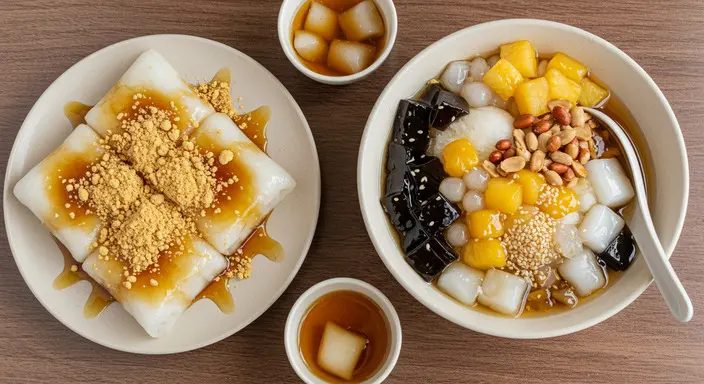 糍粑、冰粉、涼糕