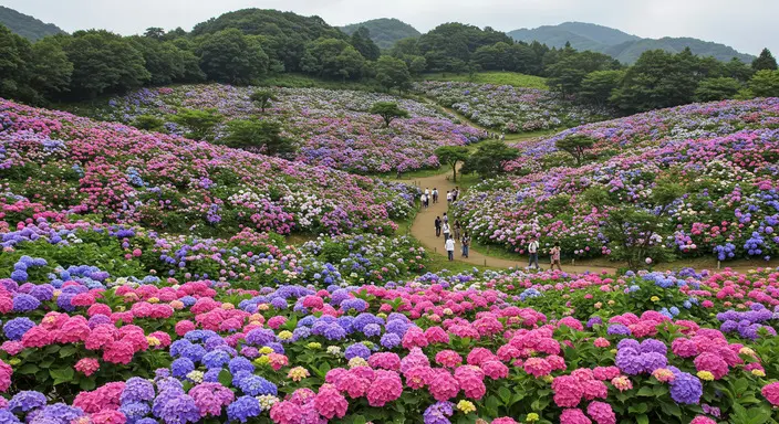 下田公園繡球花