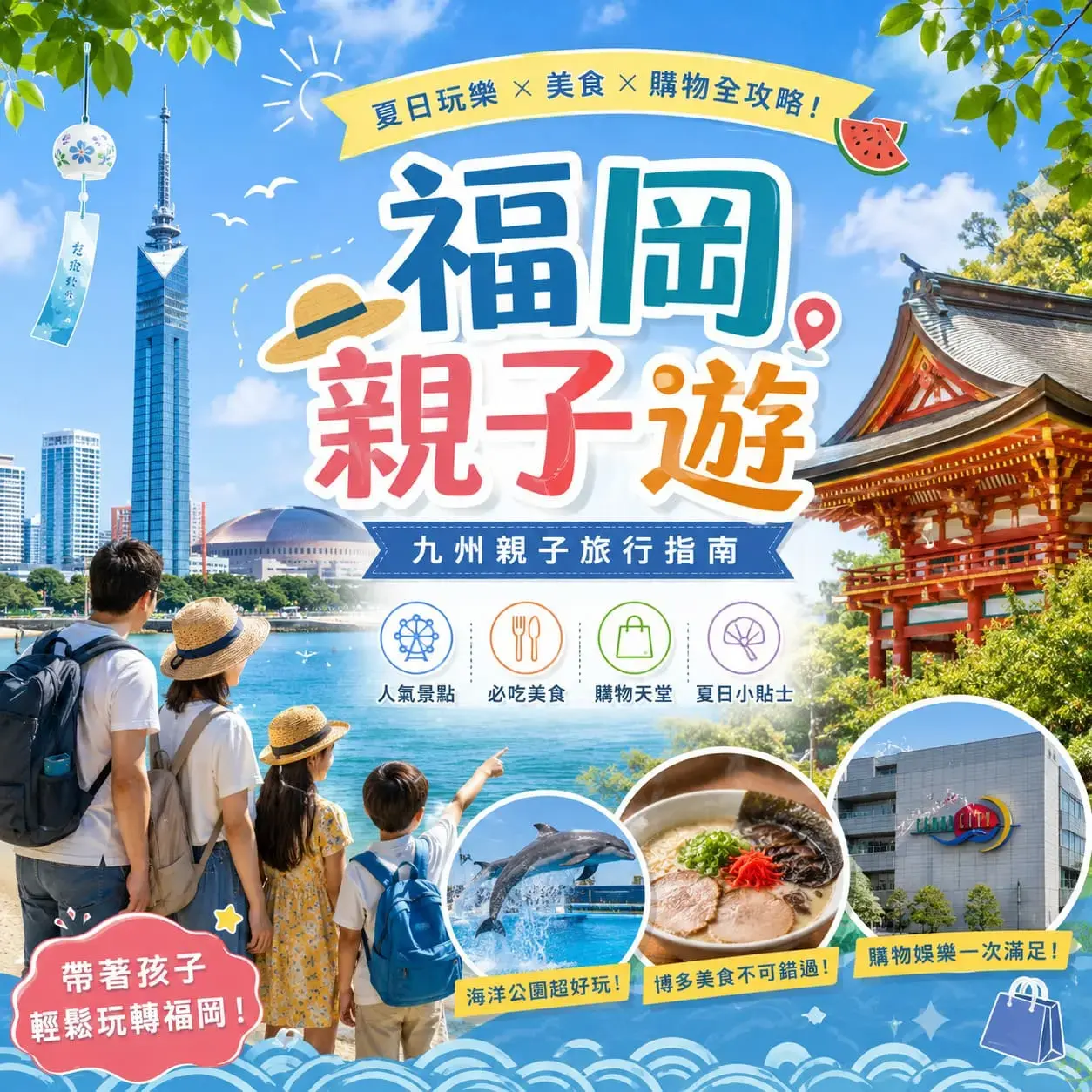 福岡親子遊全攻略：暑期氣候指南、必去景點與行程規劃