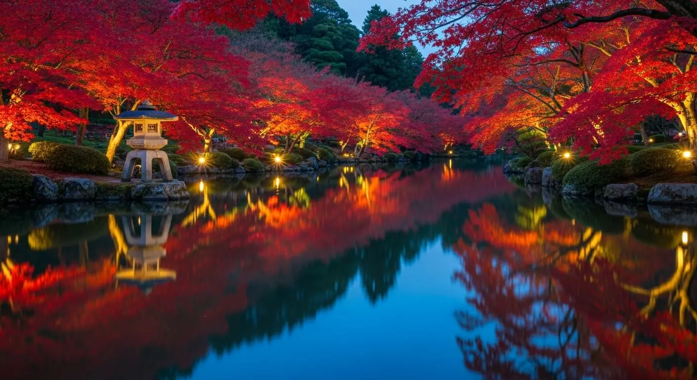 德川園湖面倒影