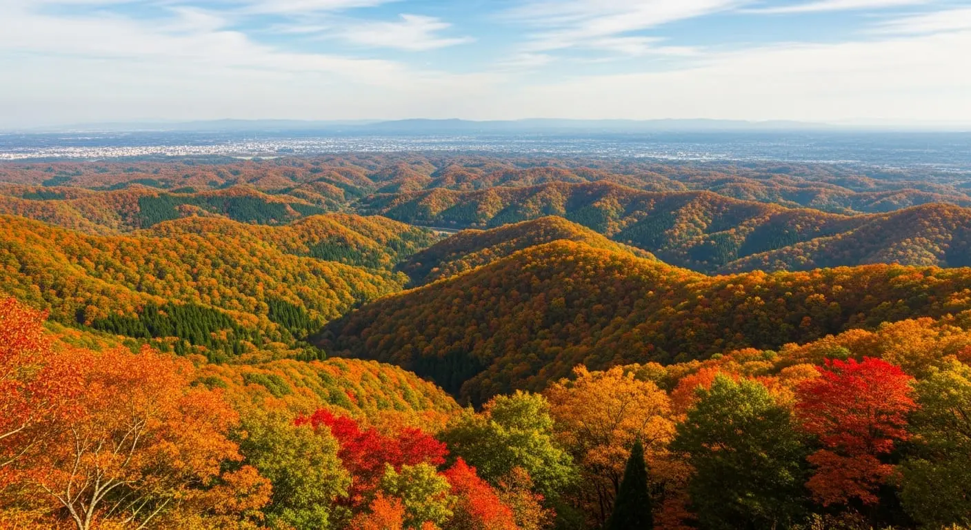 定光寺公園山谷全貌