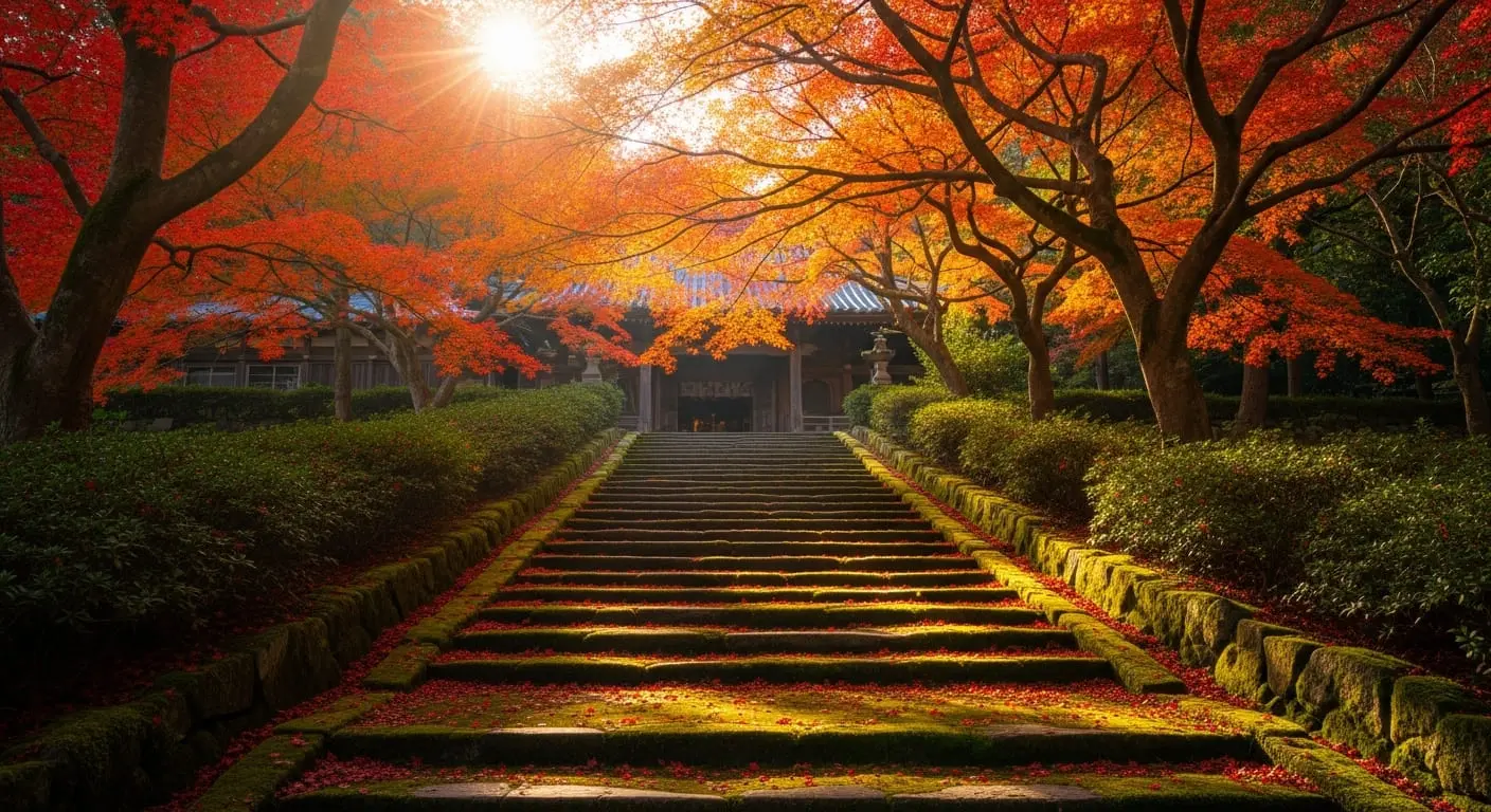 定光寺公園光影石階