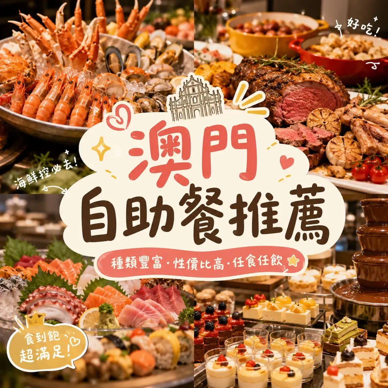 2026澳門自助餐排名及推介：必食海鮮、交通指南與預訂優惠攻略