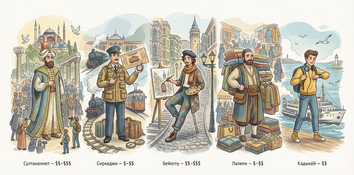 Персонажи районов Стамбула.