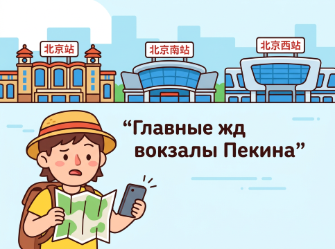 Путешественник у вокзалов Пекина.