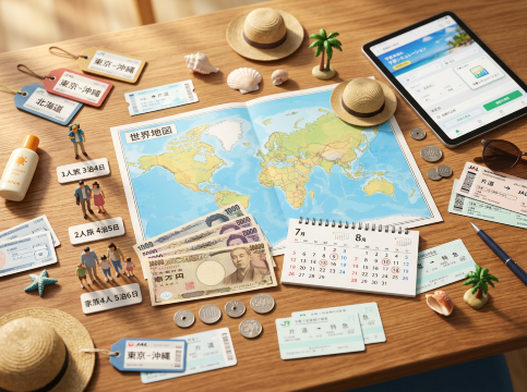 【人数・日数別】夏休みの旅行予算シミュレーション