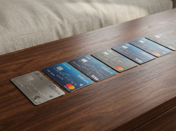Citibank cards display