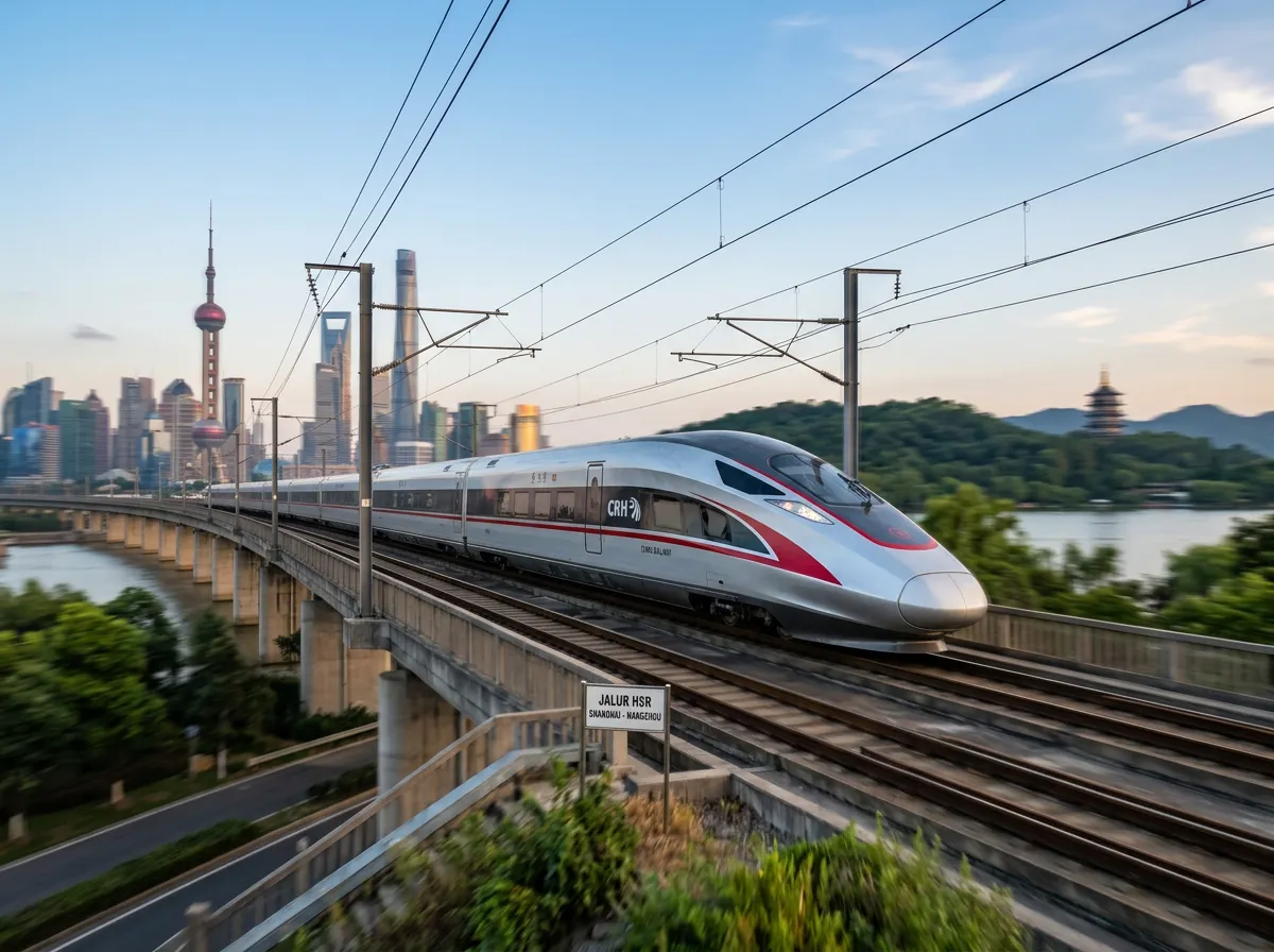 Kereta cepat Shanghai-Hangzhou.