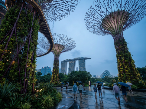 Singapore Landmarks Scene